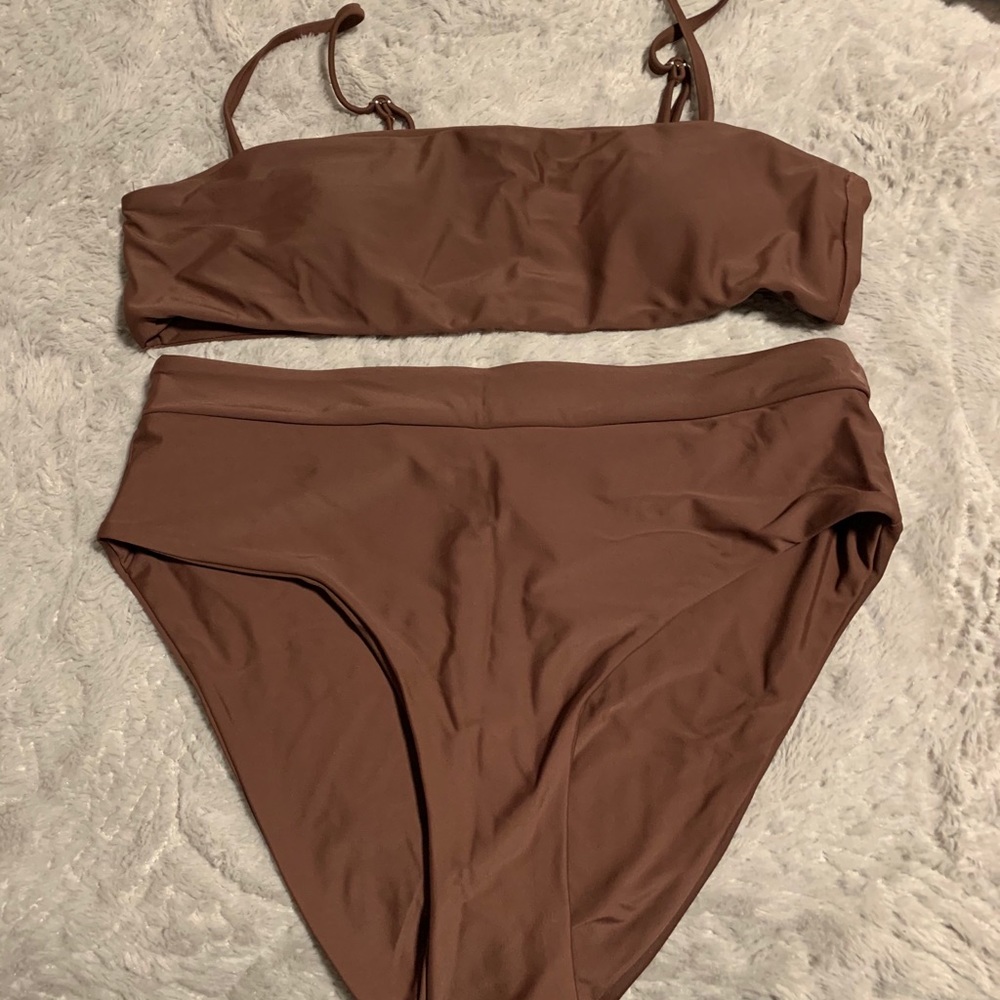 Shein brown bathing suit